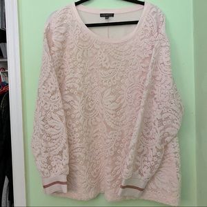 Torrid Pink Lace Sweater